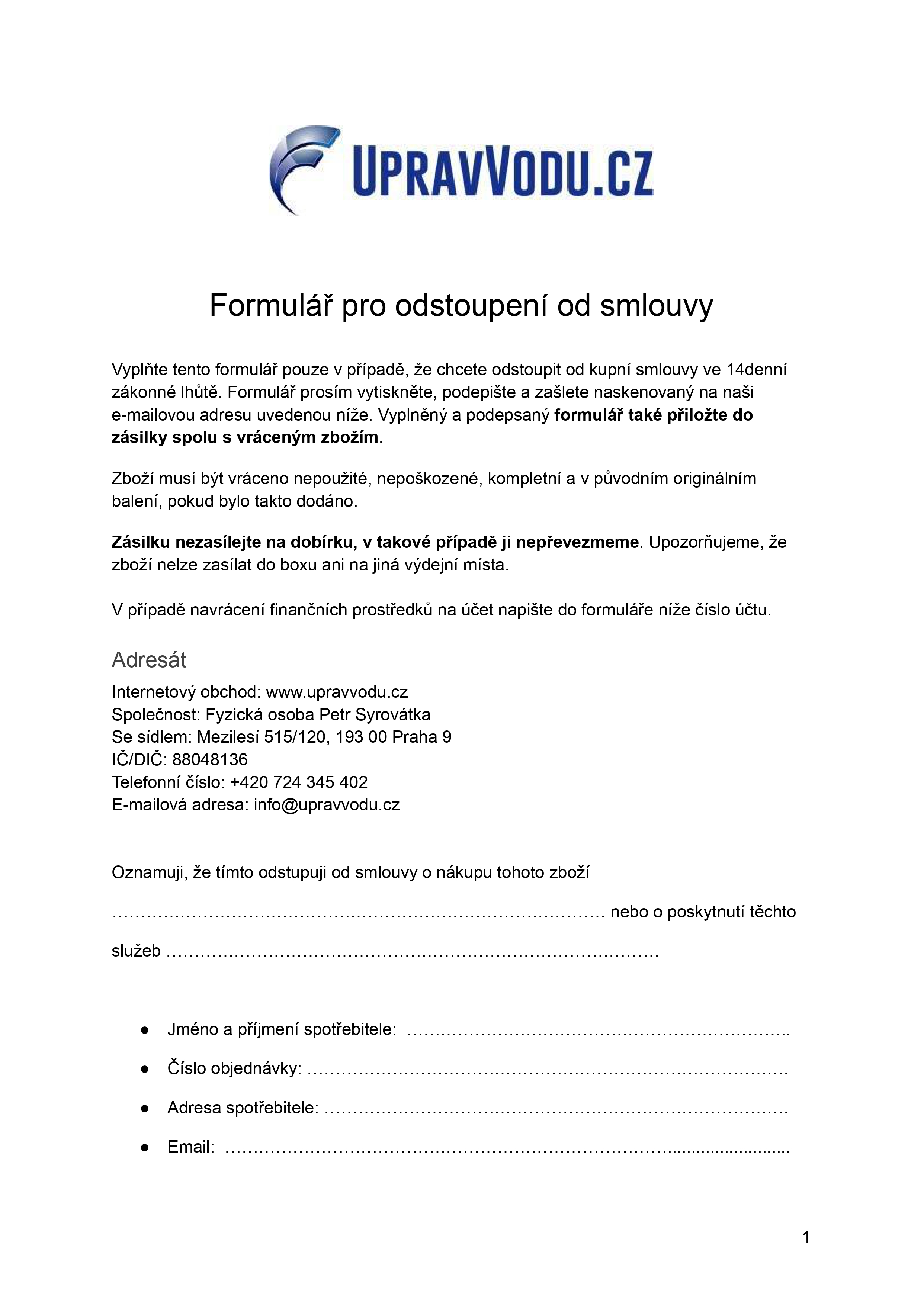 Formulář pro odstoupení od smlouvy - Upravvodu.cz_page-0001